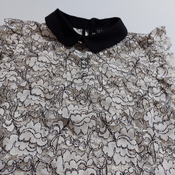 Zara Women Sleevless Lace Peter Pan Collar… - Picture 7 of 8